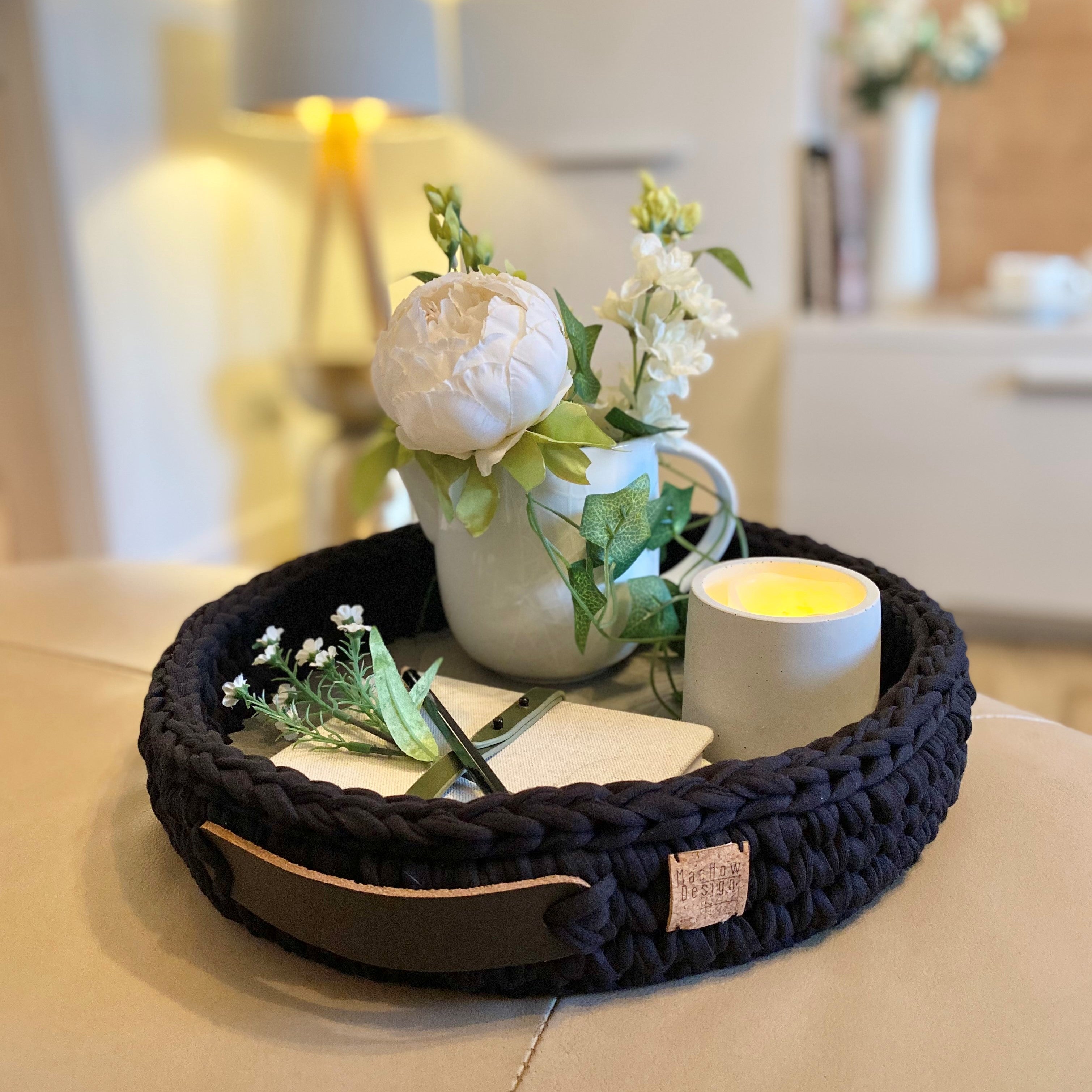 Home Collection - Black Decorative Tray